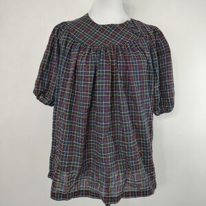 Vintage 70s All Yours Women's Multicolored Geometric Plus Size Top Size 40